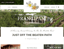 Tablet Screenshot of frangipaniwinery.com